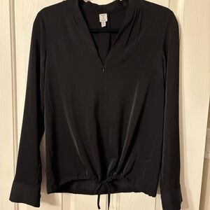 Tristan Black Long Sleeve Blouse